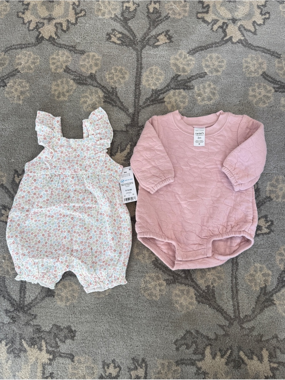 Set of 2 Spring Bubble Rompers by Carter’s | 0-3 months